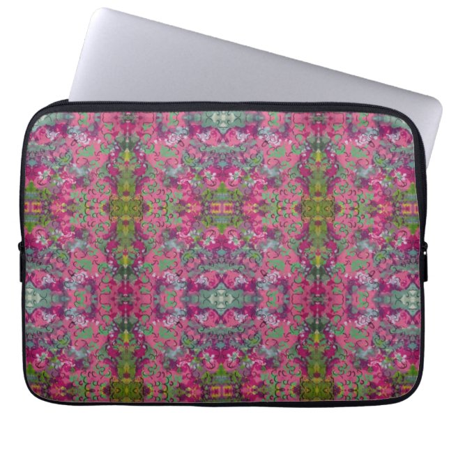 Floral Abstract 14  Laptop Sleeve (Front)