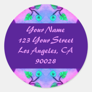 Floral Abstract address label