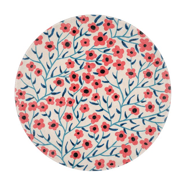 Floral Abstract: Blooming Vintage Pattern. Cutting Board (Front)