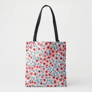 Floral Abstract: Blooming Vintage Pattern. Tote Bag