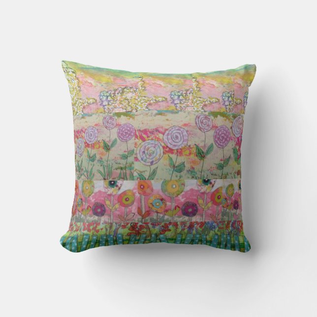Floral Abstract  Cushion (Front)