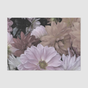 Floral Abstract Dahlia Garden Flowers Tissue Paper