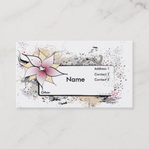 Floral Abstract Design Business Cards
