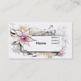 Floral Abstract Design Business Cards