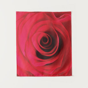 Floral abstract design, red rose tapestry