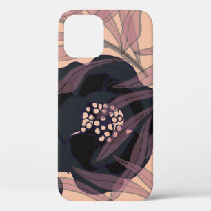 Floral abstract elegance, artistic background. iPhone 12 case