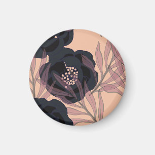 Floral abstract elegance, artistic background. magnet