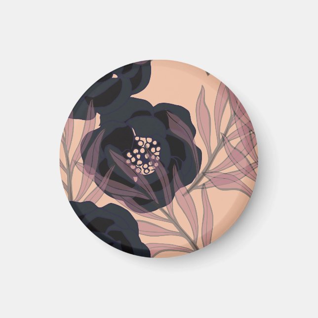 Floral abstract elegance, artistic background. magnet (Front)
