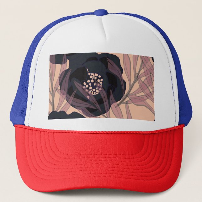 Floral abstract elegance, artistic background. trucker hat (Front)
