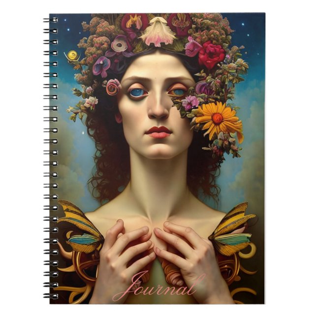 Floral Abstract Fantasy Female Journal (Front)