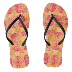 Floral Abstract Flip Flops