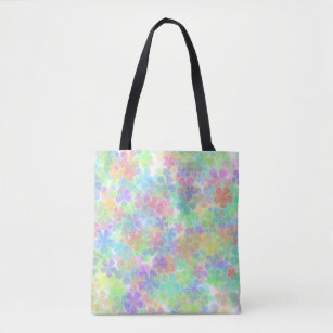 Floral Abstract Flowers Modern Template Shoulder Tote Bag
