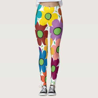 Floral Abstract Full Leggings