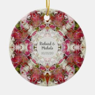 Floral Abstract Keepsake Ceramic Tree Decoration