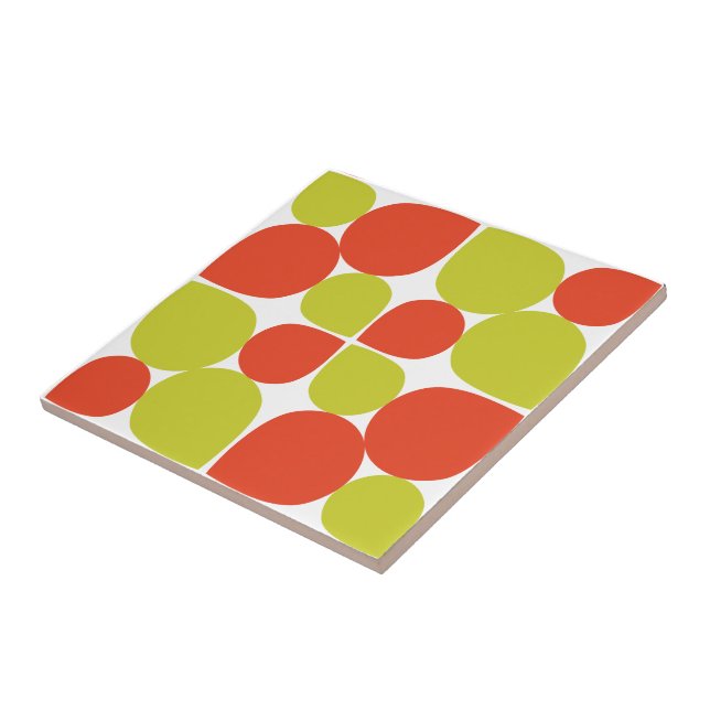 Floral Abstract Retro Pattern Tile (Side)