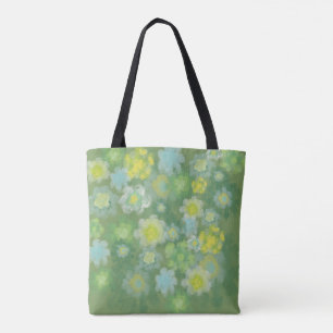 Floral Abstract Salty Watercolor Painting Tote Bag