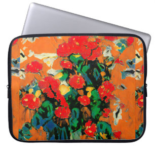 Floral abstraction based on the works of Van Gogh. Laptop Sleeve