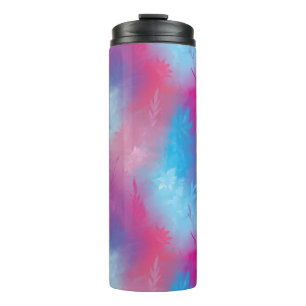 Floral abstraction thermal tumbler