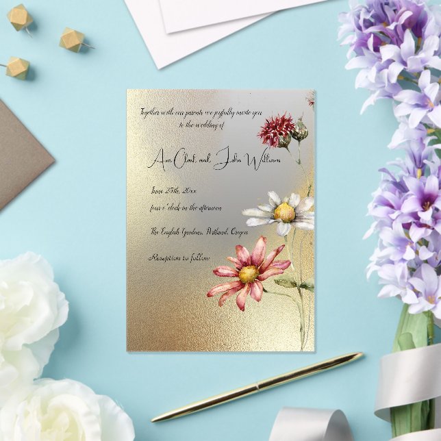 Floral Acrylic Wedding Invitation (Insitu (Wedding))