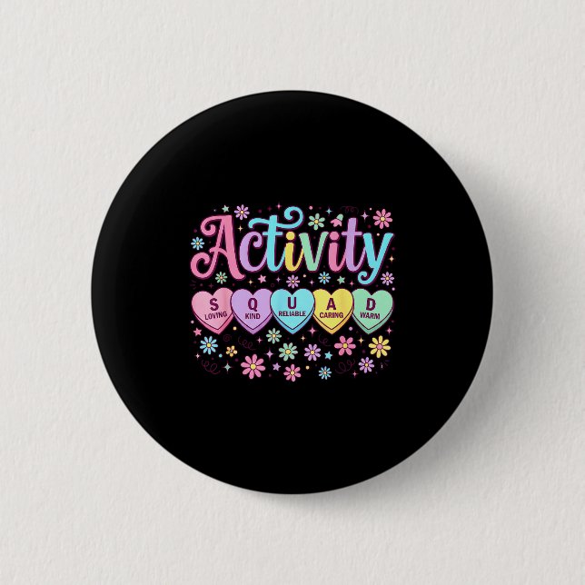 Floral activity assistant squad professionals week 6 cm round badge (Front)