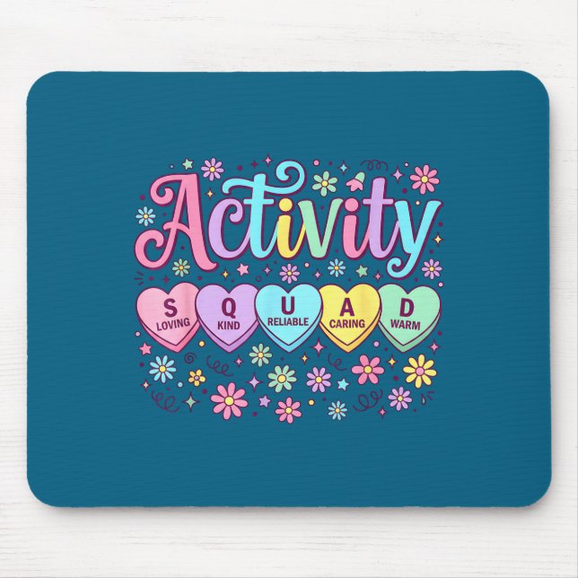 Floral activity assistant squad professionals week mouse mat (Front)