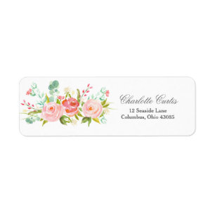 Floral Address Label