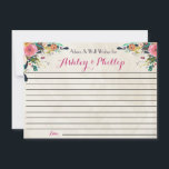 Floral Advice Cards for the couple<br><div class="desc">Floral Advice Cards for the happy couple,  wedding advice cards,  baby shower advice cards</div>