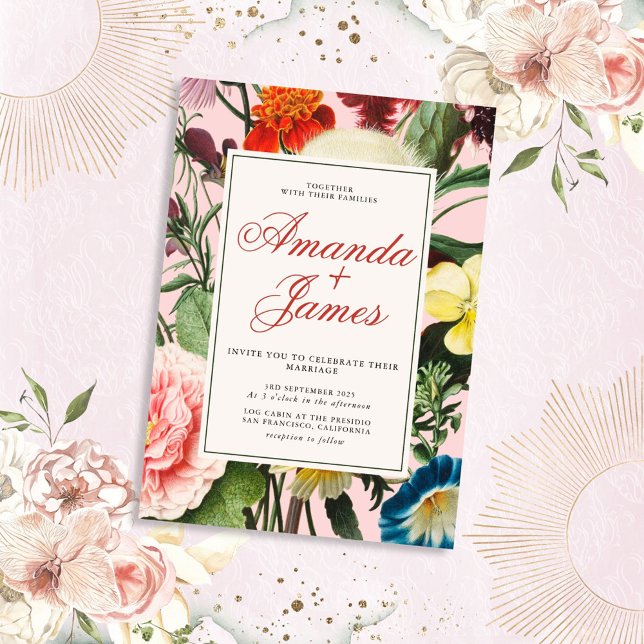 Floral Aesthetic Wedding Invitation (Creator Uploaded)