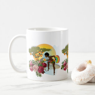 Floral African Woman Oranges Mug