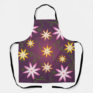 Floral all over print aprom apron