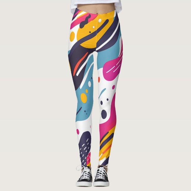 Floral All-Over Print Leggings (Front)