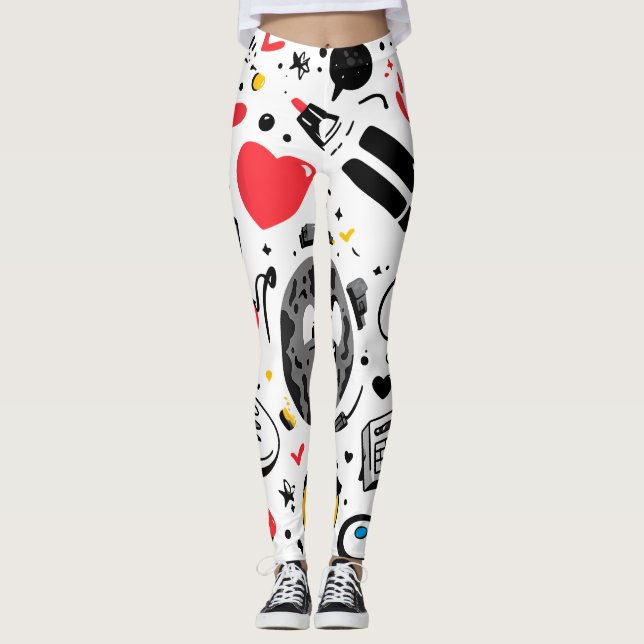 Floral All-Over Print Leggings (Front)