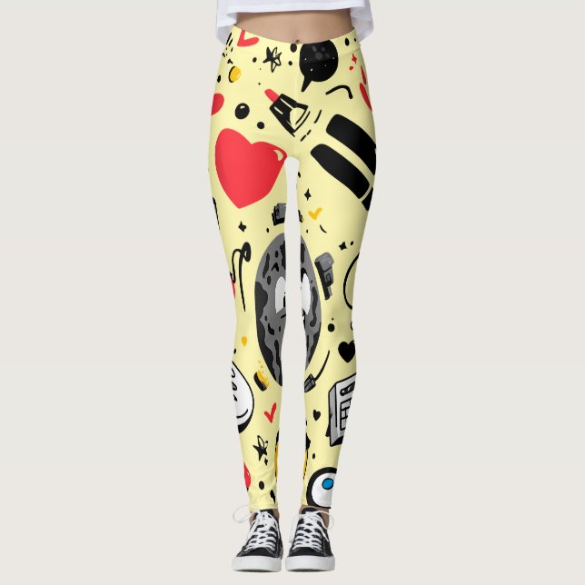 Floral All-Over Print Leggings (Front)