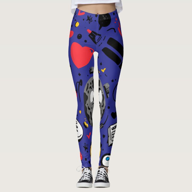 Floral All-Over Print Leggings (Front)