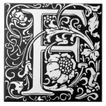 Floral Alphabet Monogram Letter F  Tile<br><div class="desc">Check out these gorgeous art nouveau alphabet tiles.</div>