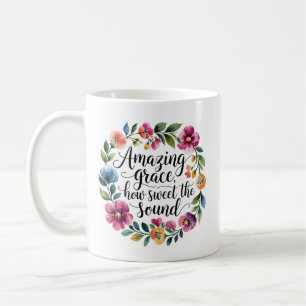 Floral Amazing Grace Coffee Mug