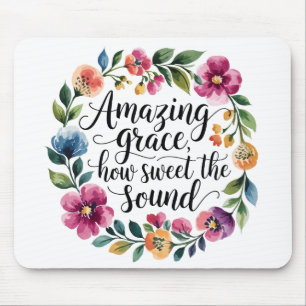 Floral Amazing Grace Mouse Mat