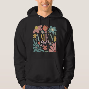 Floral Amen Art Hoodie