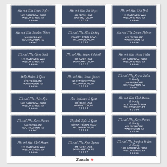 Floral Anchor Coordinate | Guest Address Labels (Sheet)