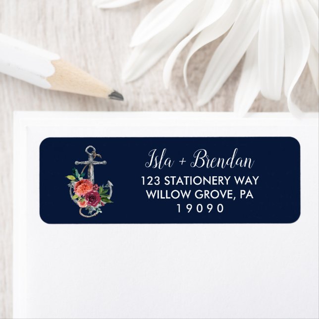 Floral Anchor | Navy Autumn Wedding (Insitu)