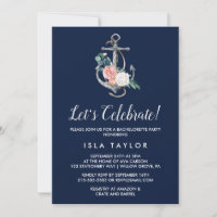 Floral Anchor | Navy Summer Let's Celebrate