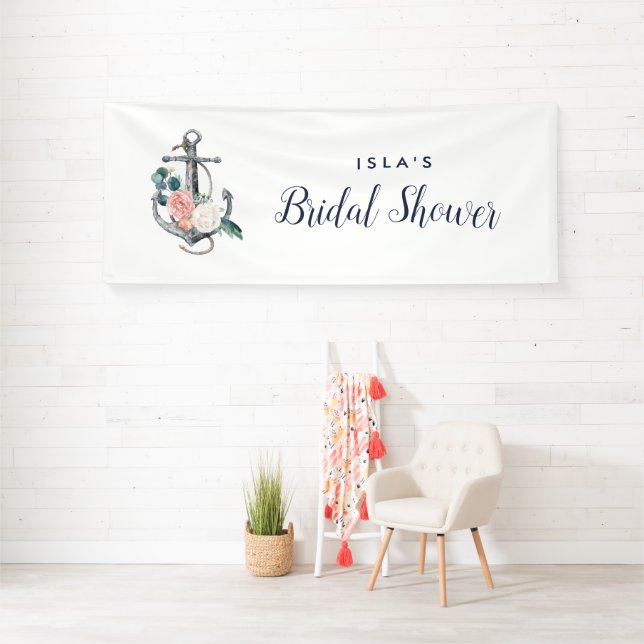 Floral Anchor | Summer Bridal Shower Banner (Insitu)