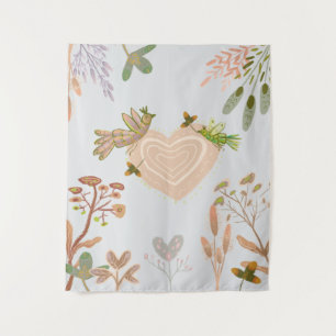floral and birds tapestry