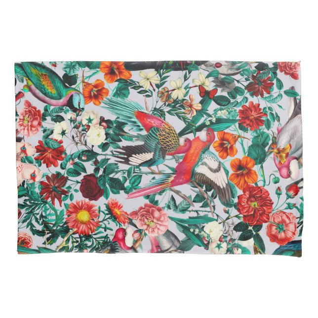 FLORAL AND BIRDS XIV-II PILLOWCASE (Front)