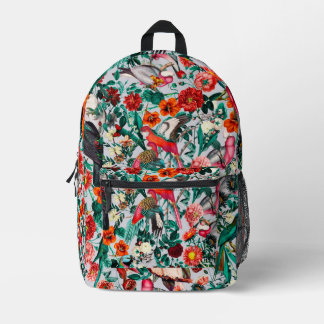 FLORAL AND BIRDS XIV-II PRINTED BACKPACK