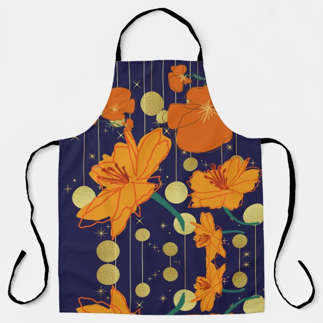 floral and blue apron (Front)