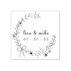 Floral and Bow Wreath Custom Couple Names Wedding