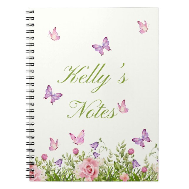 Floral and Butterfly Stunning Notebook (Front)