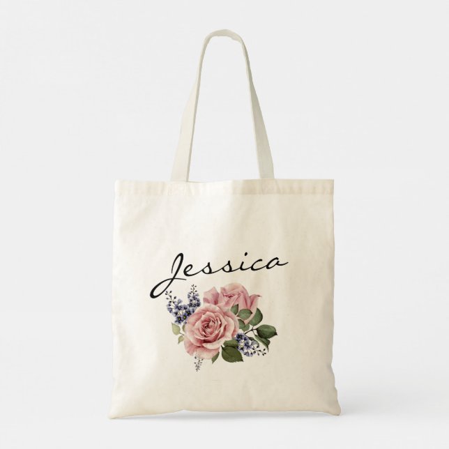 Floral And Elegant  Sister Maid Of Honour Tote Bag (Back)