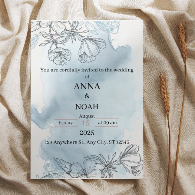 floral and elegant wedding invitation (Creator Uploaded)